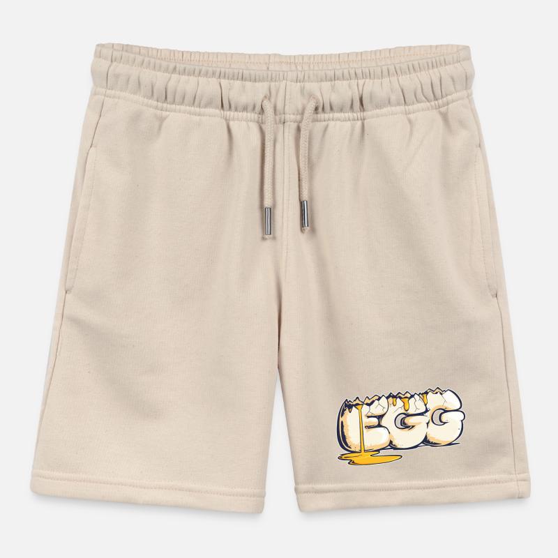 Egg, Drawn Word (2) Kids Organic Sweat Shorts by Stanley/Stella