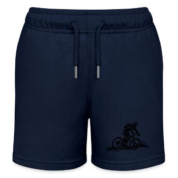 Mountain bikers Sports Mountain biking - Kids Organic Sweat Shorts by Stanley/Stella - navy - Front