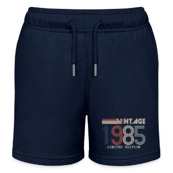 Vintage 1985 Cadeau Anniversaire - Millésime 1985 - Short de jogging enfant bio Stanley/Stella - bleu marine - Devant