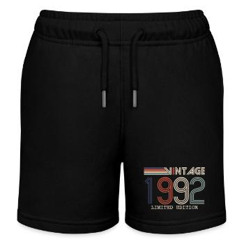 Vintage 1992 Anniversary Gift - Vintage 1992 - Kids Organic Sweat Shorts by Stanley/Stella - navy - Front