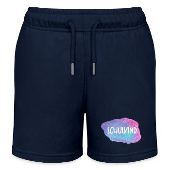 Schulkind Watercolor - Kinder Organic Joggingshorts Mini Bolter von Stanley/Stella - Navy - Vorne