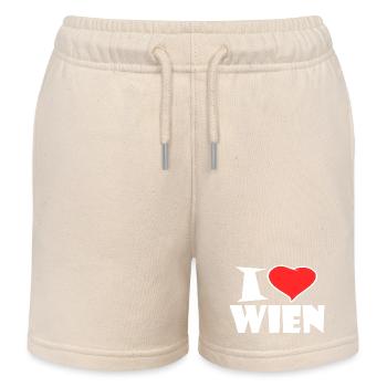 I love Vienna - Kids Organic Sweat Shorts by Stanley/Stella - soft Ecru - Front