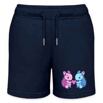 Tatadillo Couple Amour Couple Amoureux - Short de jogging enfant bio Stanley/Stella - bleu marine - Devant