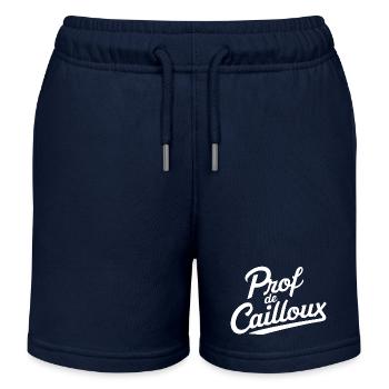 Prof de cailloux - Short de jogging enfant bio Stanley/Stella - bleu marine - Devant