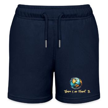 The is no Planet B - Kids Organic Sweat Shorts by Stanley/Stella - navy - Front