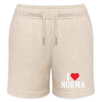 t-shirt J’aime Norma t-shirt idée cadeau - Short de jogging enfant bio Stanley/Stella - écru doux - Devant