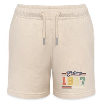 1927-Geburtstagsgeschenk. Fantastisch seit 1927 - Kinder Organic Joggingshorts Mini Bolter von Stanley/Stella - Natur - Vorne
