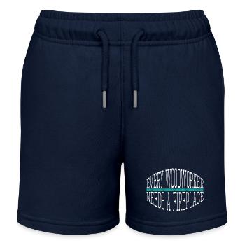 quote gift funny carpenter tree funny quote - Kinder Organic Joggingshorts Mini Bolter von Stanley/Stella - Navy - Vorne