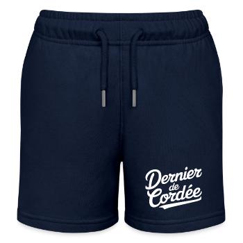 Dernier de cordée - Short de jogging enfant bio Stanley/Stella - bleu marine - Devant