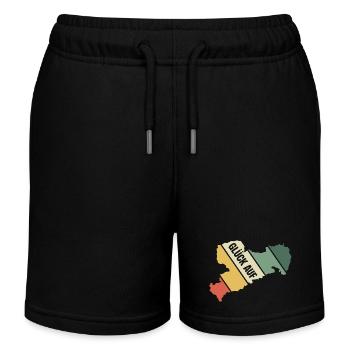 Retro Sachsen Gruss - Kinder Organic Joggingshorts Mini Bolter von Stanley/Stella - Navy - Vorne