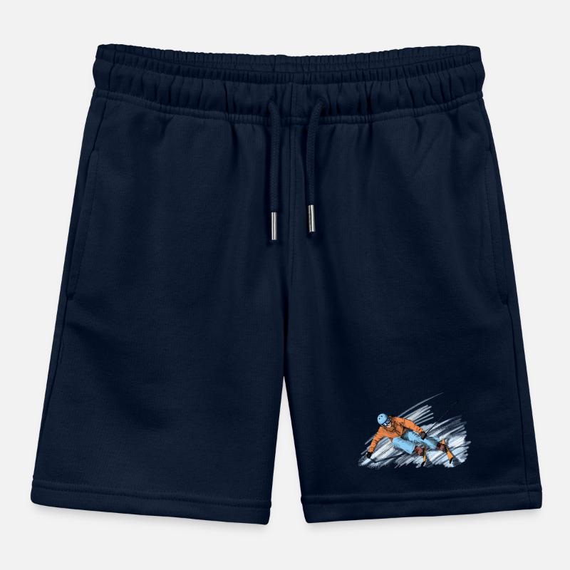 Skiing Kids Organic Sweat Shorts by Stanley/Stella