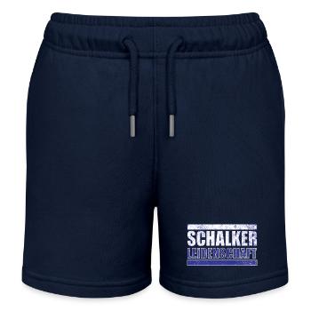 Schalker Leidenschaft - Kinder Organic Joggingshorts Mini Bolter von Stanley/Stella - Navy - Vorne