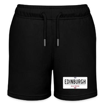 Ortsschild von Edinburgh - Kinder Organic Joggingshorts Mini Bolter von Stanley/Stella - Navy - Vorne