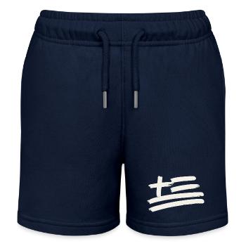 Griechenland Flagge - Kinder Organic Joggingshorts Mini Bolter von Stanley/Stella - Navy - Vorne