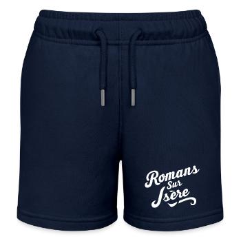 Romans-sur-Isère - Short de jogging enfant bio Stanley/Stella - bleu marine - Devant