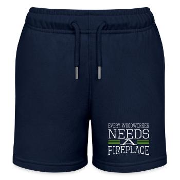Woodworking Aaron Carpenter Tshirts Hearbeat - Kids Organic Sweat Shorts by Stanley/Stella - navy - Front