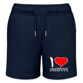 I LOVE LIVERPOOL - Short de jogging enfant bio Stanley/Stella - bleu marine - Devant