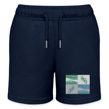 MTB Pop Art metallic - Kinder Organic Joggingshorts Mini Bolter von Stanley/Stella - Navy - Vorne