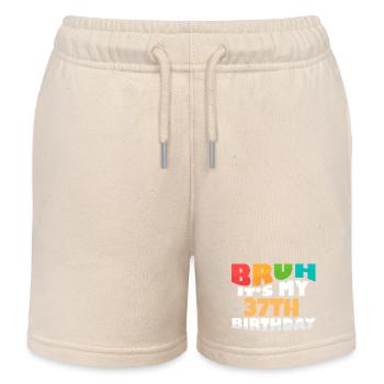Bruh C’est mon 37e anniversaire Trente-septième anniversaire - Short de jogging enfant bio Stanley/Stella - écru doux - Devant