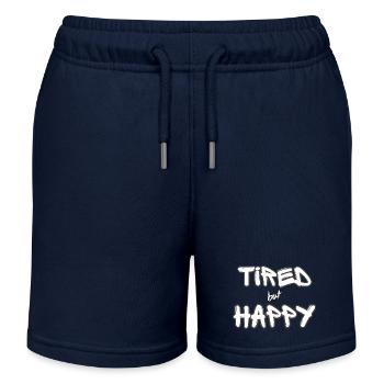 Tired but Happy white - Kinder Organic Joggingshorts Mini Bolter von Stanley/Stella - Navy - Vorne