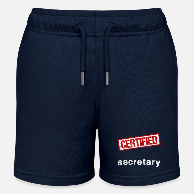 Secrétaire - Short de jogging enfant bio Stanley/Stella - bleu marine