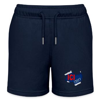 Hier ist ? - Kinder Organic Joggingshorts Mini Bolter von Stanley/Stella - Navy - Vorne