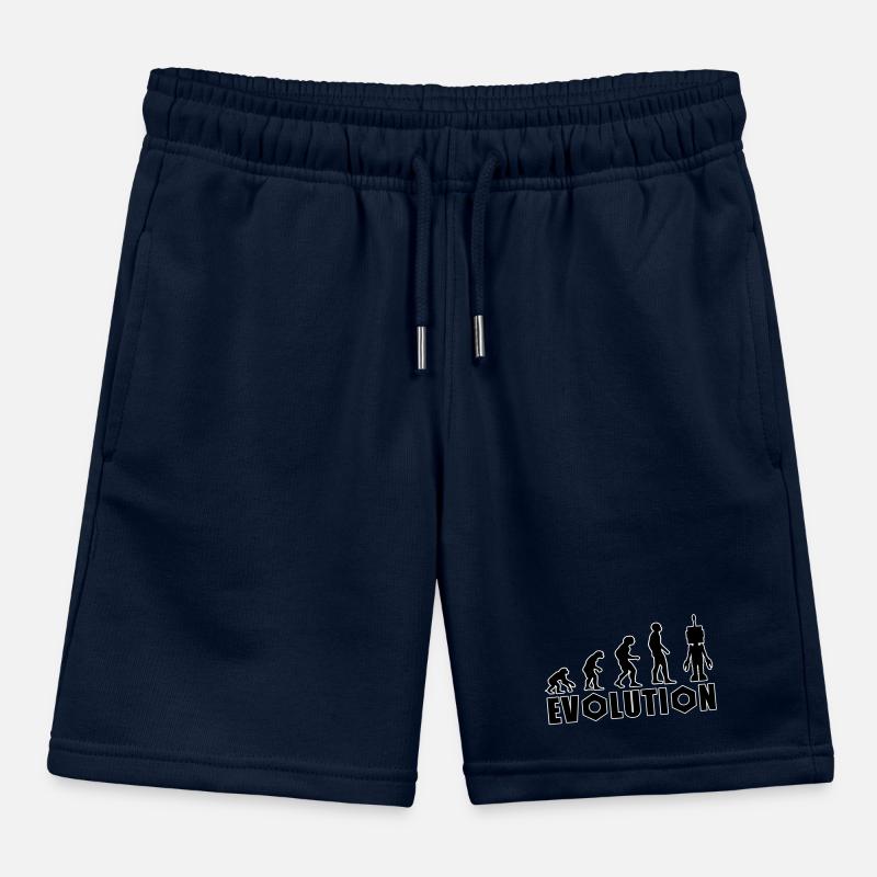 Evolution von Mensch zu Android Kinder Organic Joggingshorts Mini Bolter von Stanley/Stella