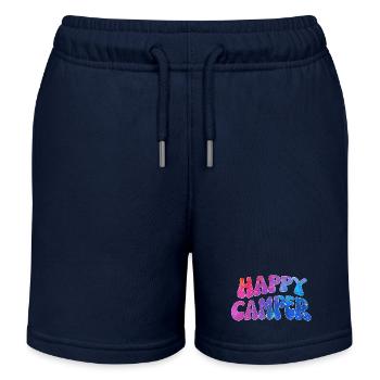 Lettrage Farbenspiel Happy Camper - Short de jogging enfant bio Stanley/Stella - bleu marine - Devant