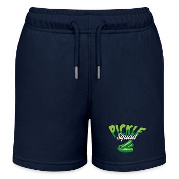 Pickle Emotional Support Supportive Friend - Kids Organic Sweat Shorts by Stanley/Stella - navy - Front
