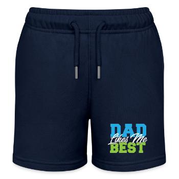 Dad Likes Me Best Daddy's Favorite Child Funny - Kinder Organic Joggingshorts Mini Bolter von Stanley/Stella - Navy - Vorne