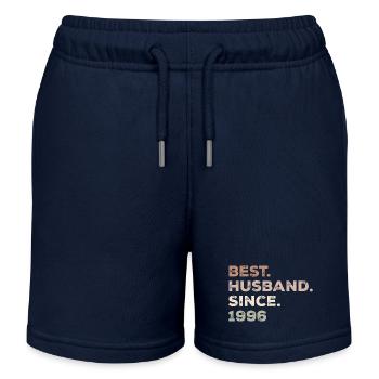 Bester Ehemann seit 1996 Jubiläumsgeschenk - Kinder Organic Joggingshorts Mini Bolter von Stanley/Stella - Navy - Vorne