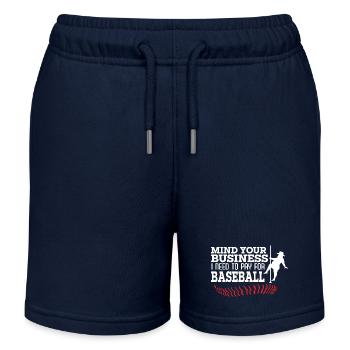 mi Occupez-vous de vos affaires, j’ai besoin de payer pour le baseball - Short de jogging enfant bio Stanley/Stella - bleu marine - Devant