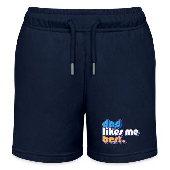 Dad Likes Me Best Daddy's Favorite Child Funny - Kinder Organic Joggingshorts Mini Bolter von Stanley/Stella - Navy - Vorne