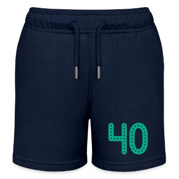 40 JAHRE. 40-jähriges JUBILÄUM. JUBILÄUM 40 JAHRE. 40 - Kinder Organic Joggingshorts Mini Bolter von Stanley/Stella - Navy - Vorne