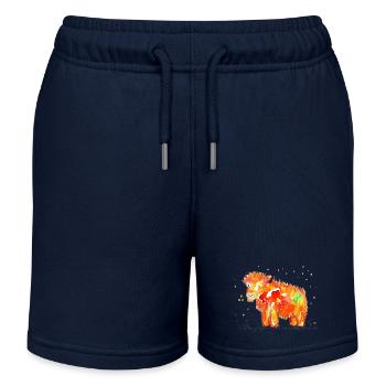 Gute Laune Moschus-Ochse - Kinder Organic Joggingshorts Mini Bolter von Stanley/Stella - Navy - Vorne
