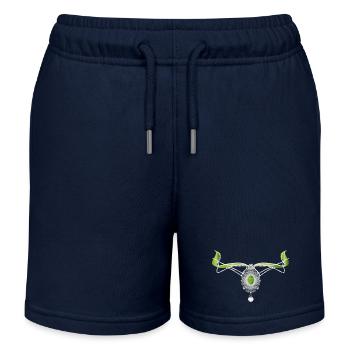 Motif de collier élégant embelli dans un style traditionnel - Short de jogging enfant bio Stanley/Stella - bleu marine - Devant