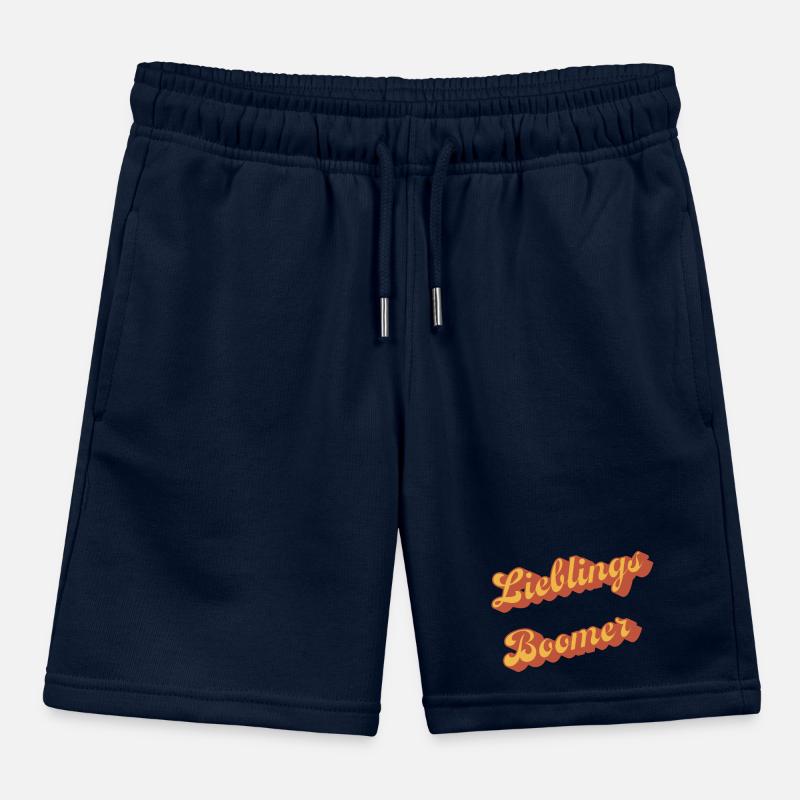 Darling Boomer Retro Script Kids Organic Sweat Shorts by Stanley/Stella