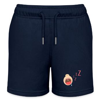 bébé sleep’sn cry - bébé dort et crie - Short de jogging enfant bio Stanley/Stella - bleu marine - Devant