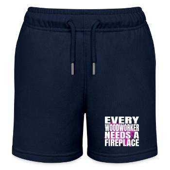 arboriculture cool logging lumberjackwoodworking - Kinder Organic Joggingshorts Mini Bolter von Stanley/Stella - Navy - Vorne