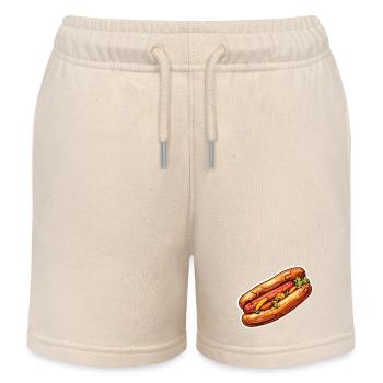 Bratwurst in a bun - Kids Organic Sweat Shorts by Stanley/Stella - soft Ecru - Front