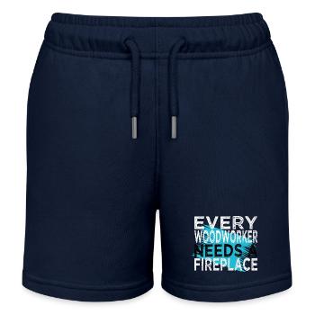carpenter plumber union carpenter tshirts lumber - Kinder Organic Joggingshorts Mini Bolter von Stanley/Stella - Navy - Vorne