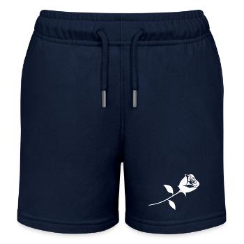 A rose - Kids Organic Sweat Shorts by Stanley/Stella - navy - Front