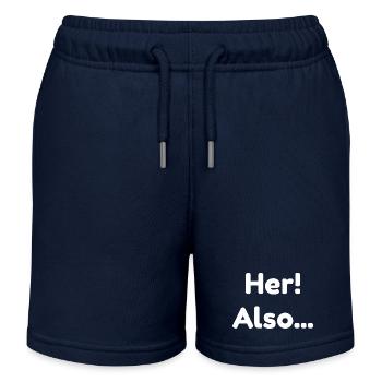 pfälzischer spruch damen, her...also - Kinder Organic Joggingshorts Mini Bolter von Stanley/Stella - Navy - Vorne