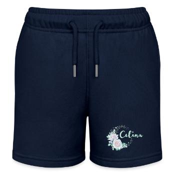 Für Celina - Kinder Organic Joggingshorts Mini Bolter von Stanley/Stella - Navy - Vorne