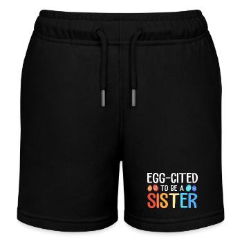 Gender Reveal Ostern Werdende Mutter - Kinder Organic Joggingshorts Mini Bolter von Stanley/Stella - Navy - Vorne