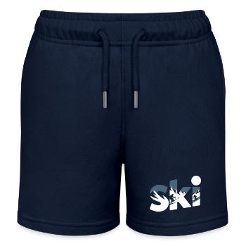 Conception faute de Panorama de la Montagne de Ski - Short de jogging enfant bio Stanley/Stella - bleu marine - Devant