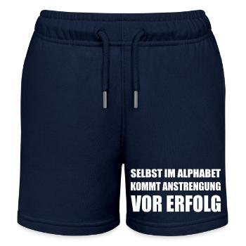 Anstrengung vor dem Erfolg - Kinder Organic Joggingshorts Mini Bolter von Stanley/Stella - Navy - Vorne