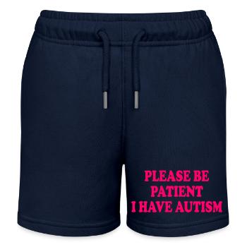 please be patient i have autism - Kinder Organic Joggingshorts Mini Bolter von Stanley/Stella - Navy - Vorne