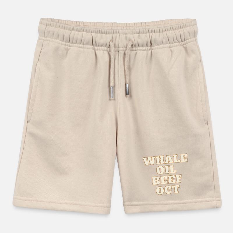 WHALE OIL BEEF OCT Kids Organic Sweat Shorts by Stanley/Stella