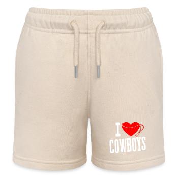 J’ADORE LE DESIGN BLANC DES COWBOYS - Short de jogging enfant bio Stanley/Stella - écru doux - Devant
